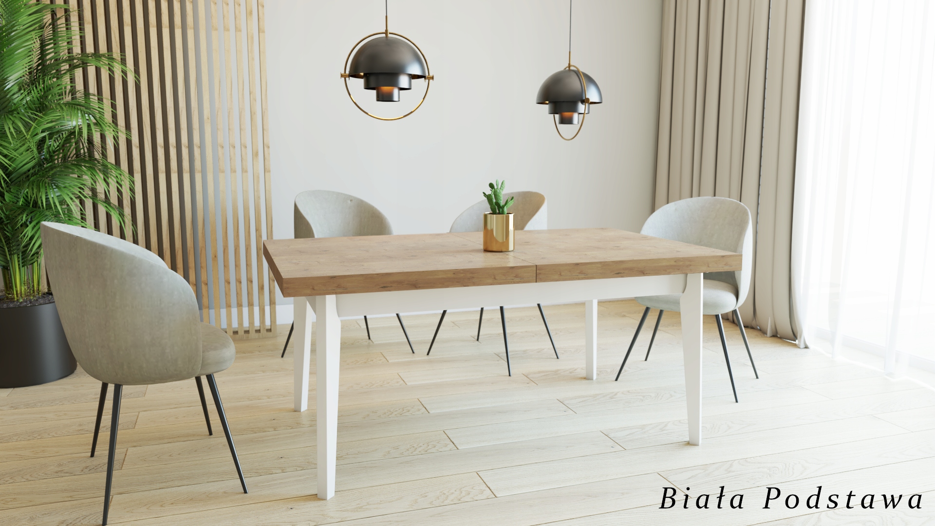 Stół rozkładany Skandynawski 120x80x160 cm Kolor mebla dąb lancelot