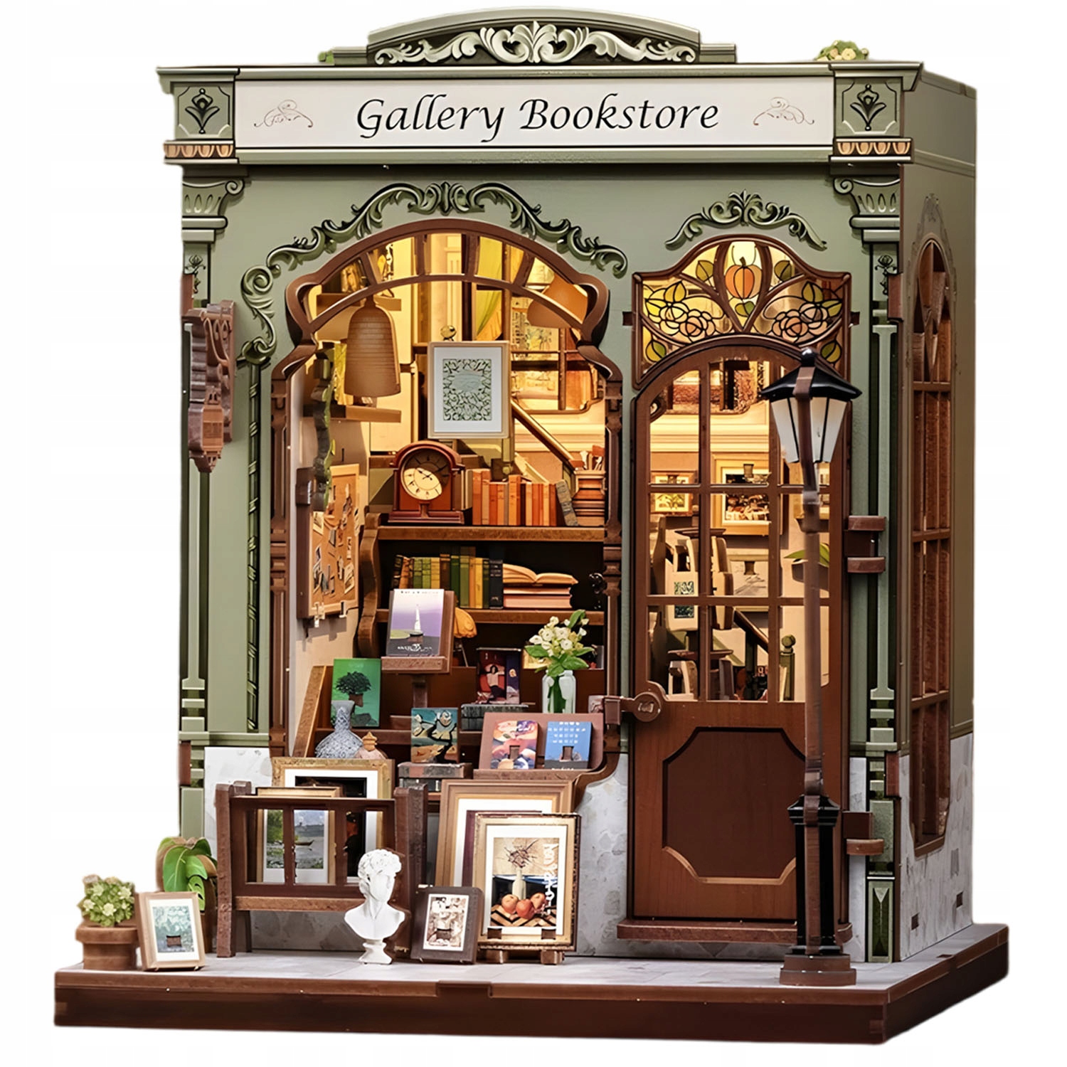 Zestaw Book Nook Drewniany Model 3D Do Zbudowania Z Led Miniaturowy Domek