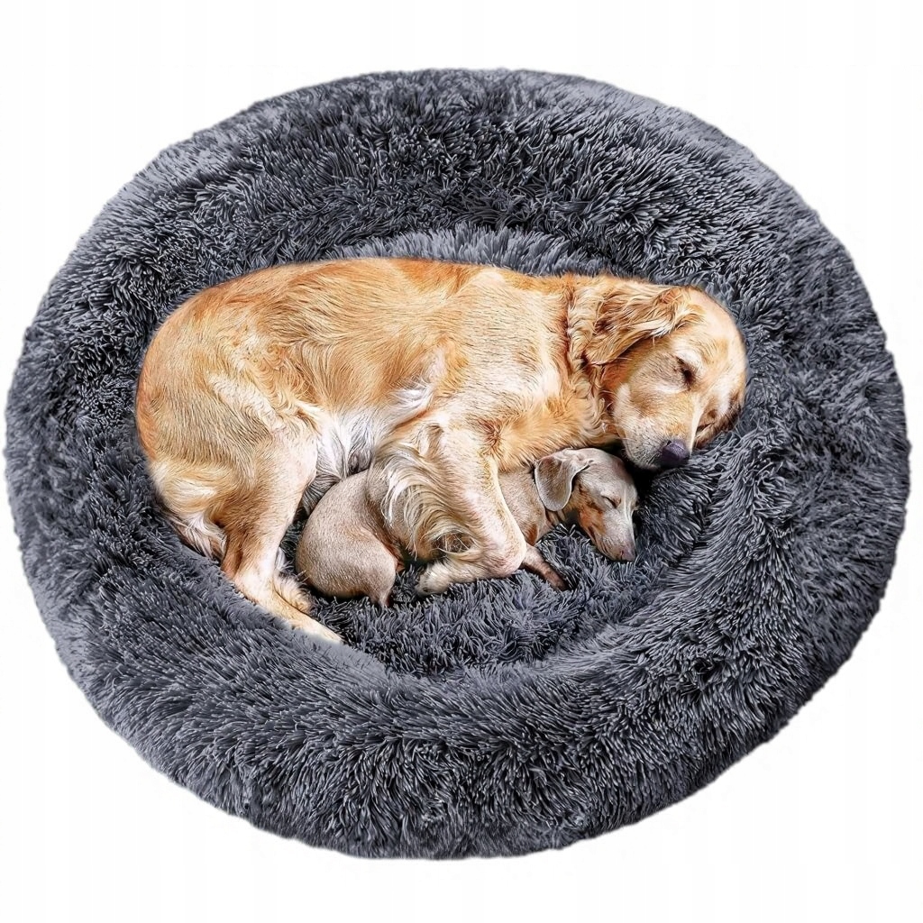 Levně Pelíšek Pro Psa Kočku Chlupaté Měkké Potah Voděodolné Kulatý 60*60 CM