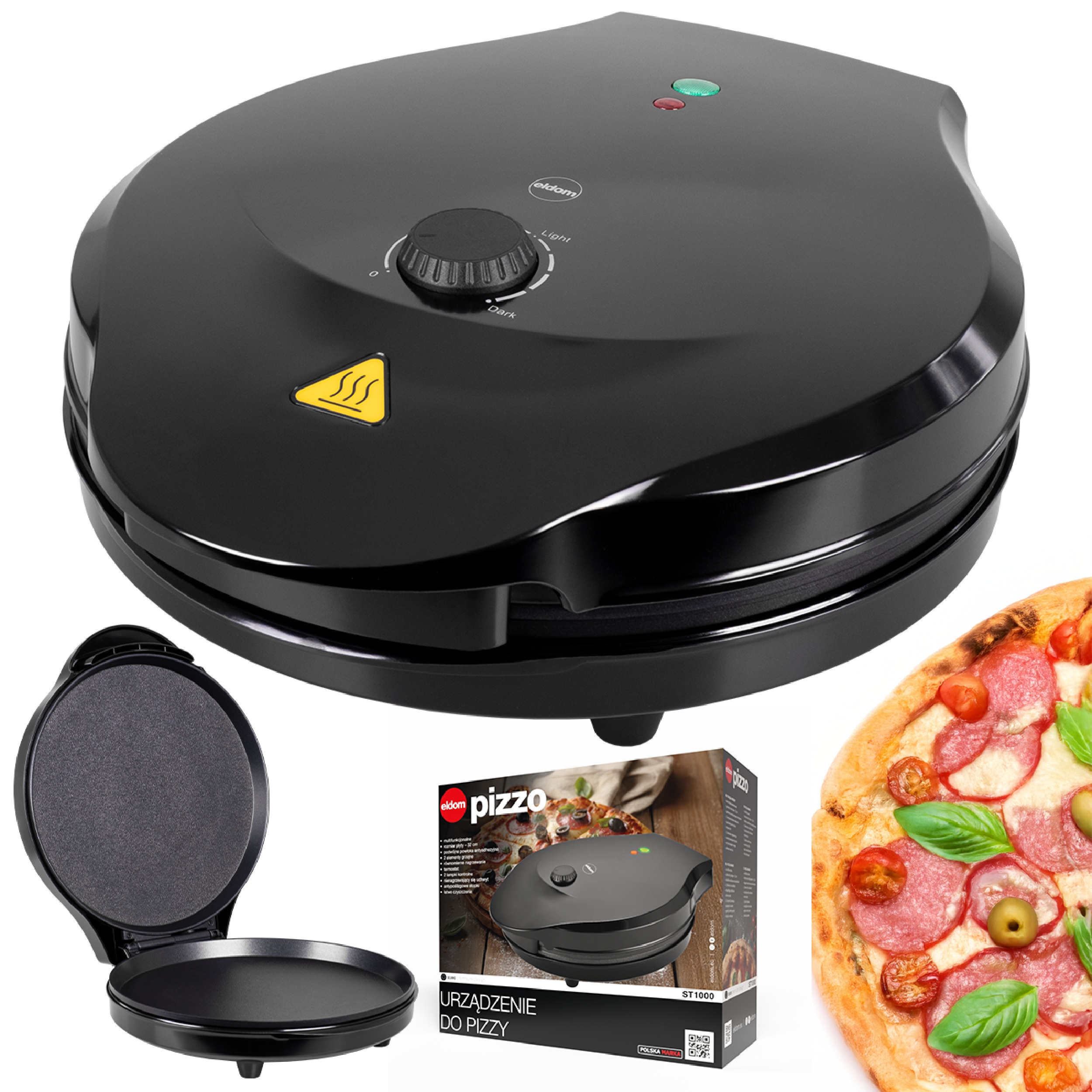 Opiekacz wielofunkcyjny Piec do pizzy mini piekarnik 32cm 1450W Eldom