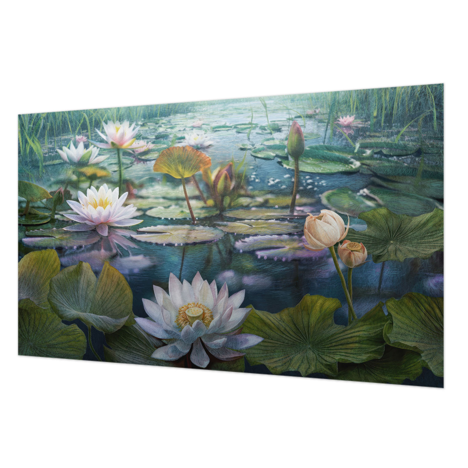 Flizelinová tapeta na zeď Premium Květy rybníka 416 x 254 cm