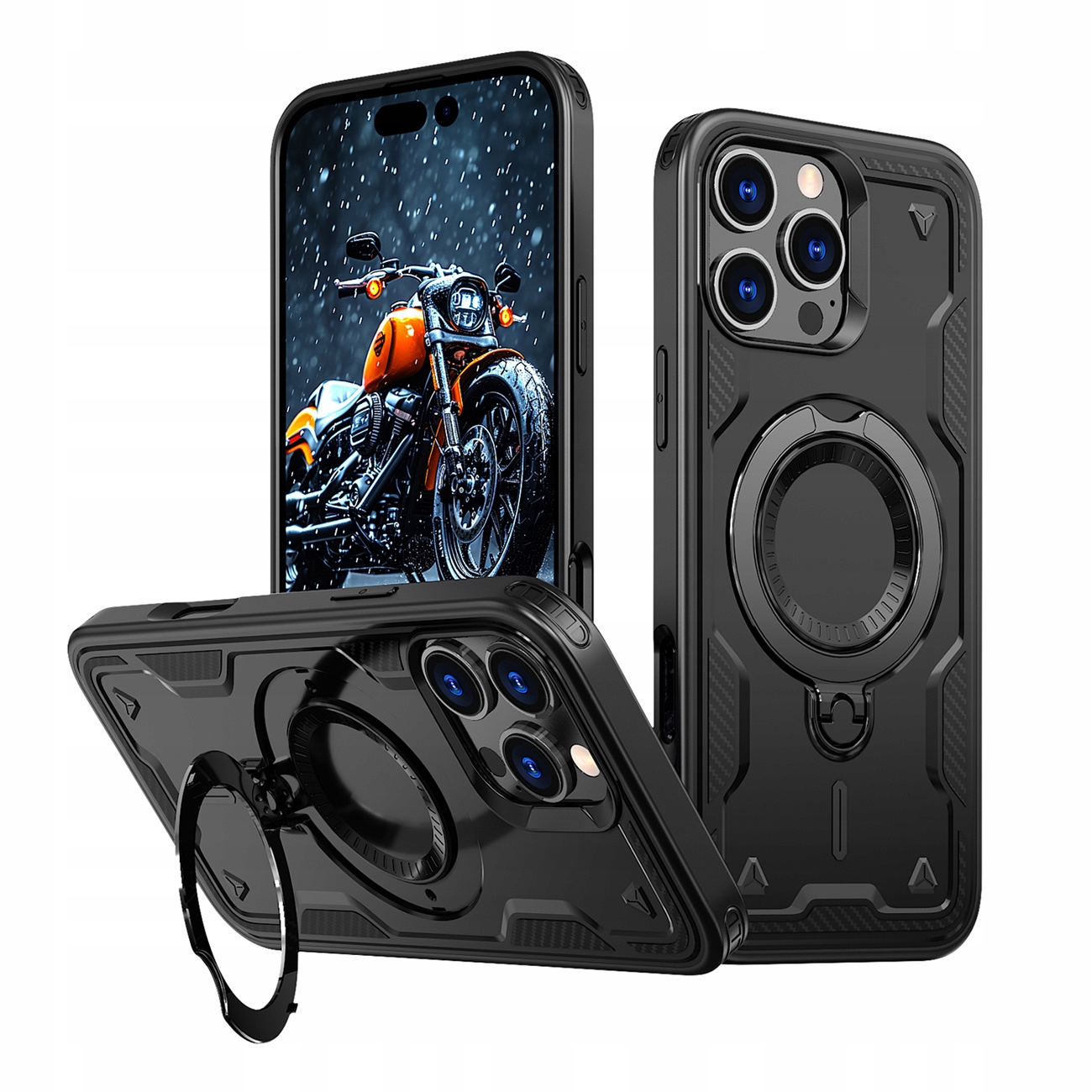 Etui Hybrid Armor Trendy z MagSafe na iPhone 16 Pro Max czarne