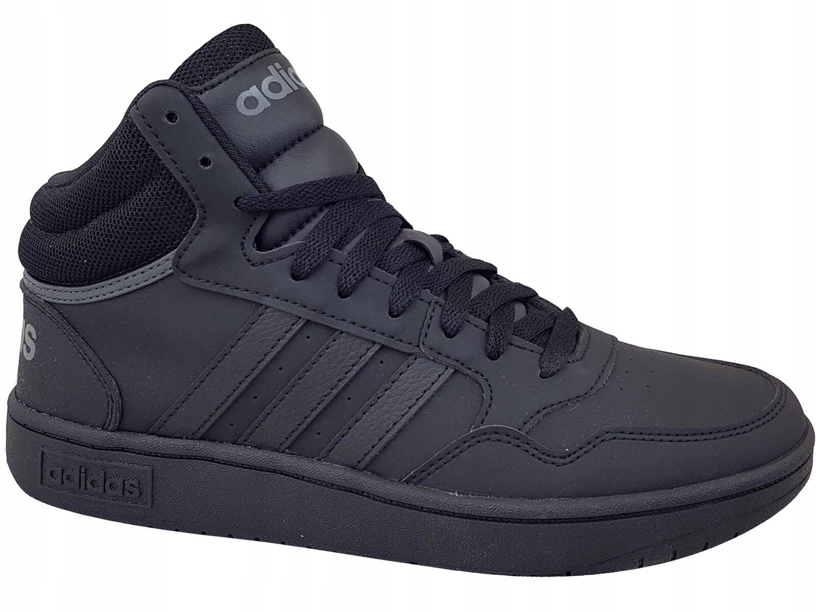 Buty Adidas Hoops 3.0 MID HR0228 Czarne Wysokie dla dzieci rozmiar 30