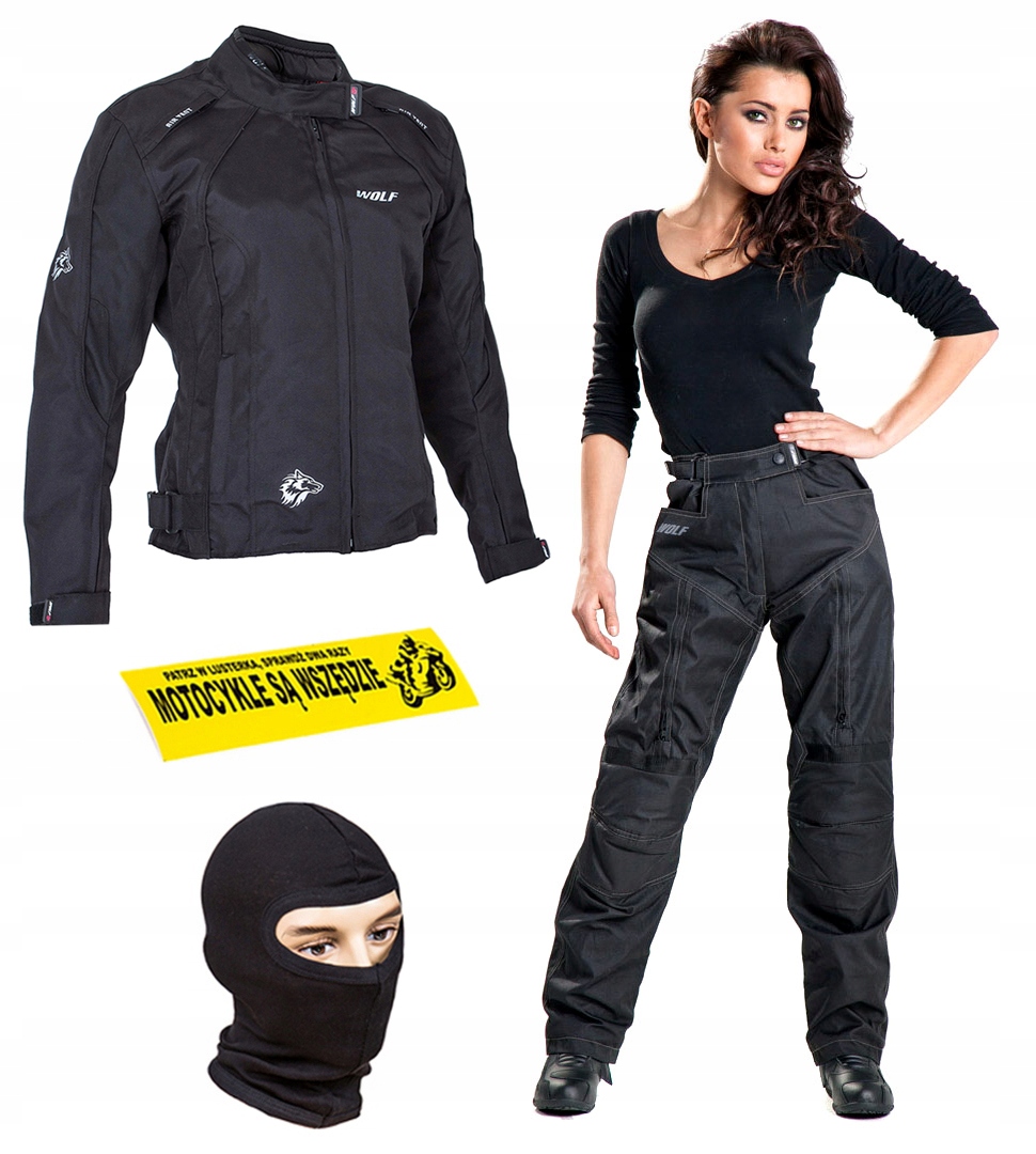 

Mocny Damski Komplet Motocyklowy Wolf r L