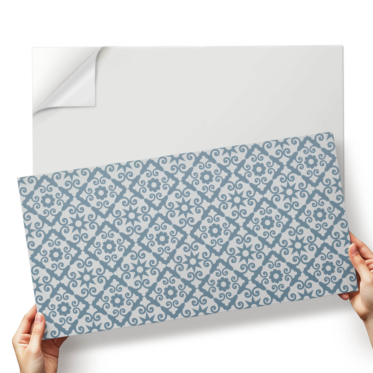 Nástěnné dlaždice s Pvc grafikou Květinová kompozice s ornamenty 6x60x30 cm