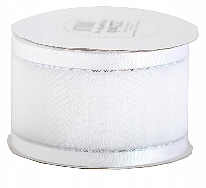 

Wstążka szyfonowa z lamówką Silver/gold 50mmx22mb