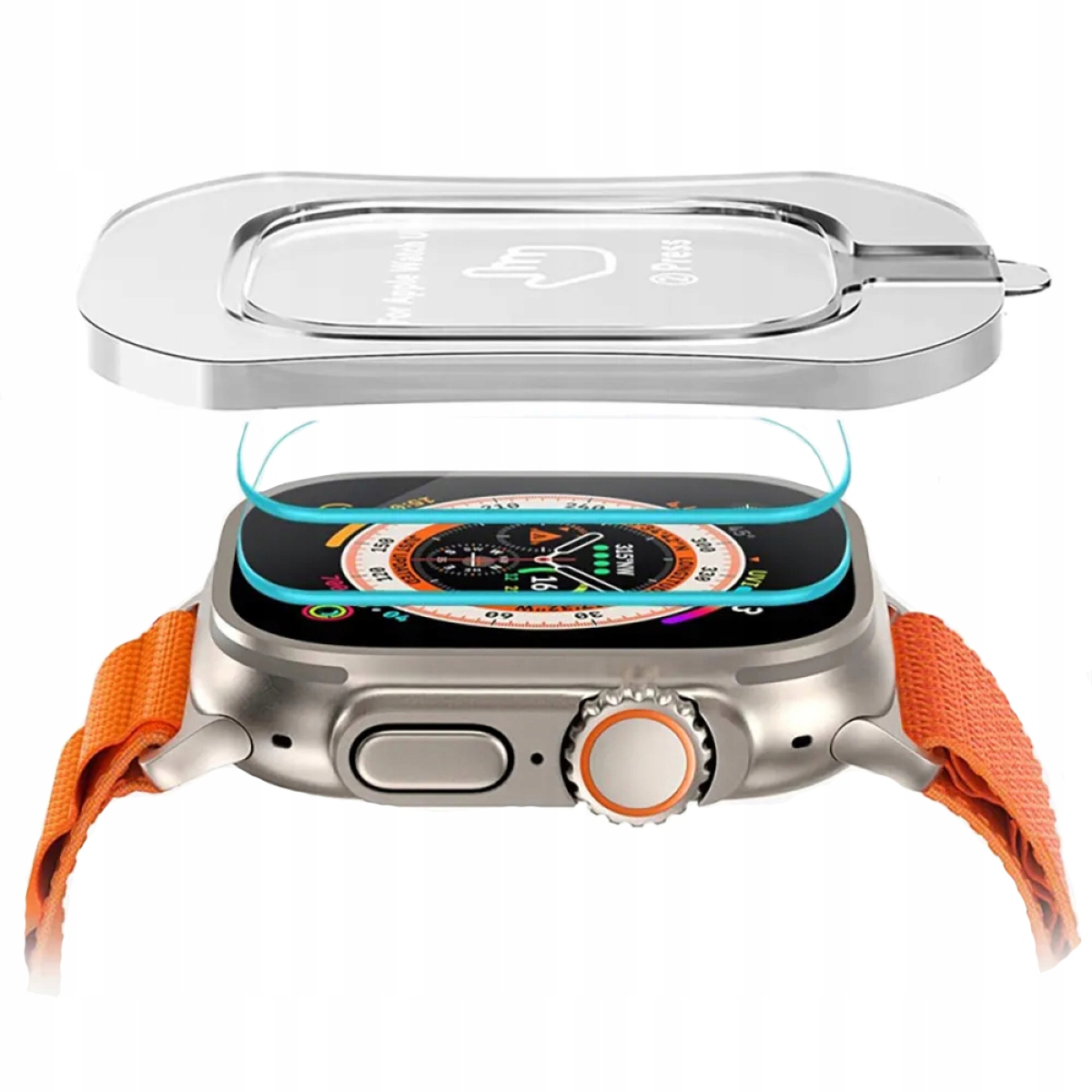 2x SZKŁO HARTOWANE DO APPLE WATCH ULTRA/ULTRA 2 49MM Z RAMKĄ DO MONTAŻU Rodzaj szkło hartowane