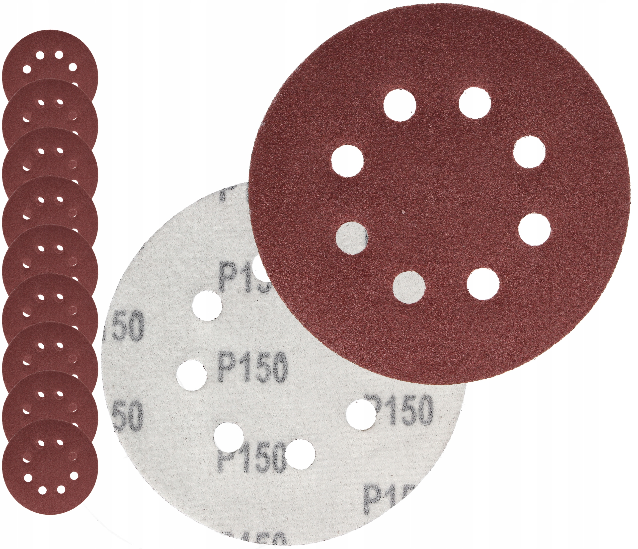 Papier Ścierny Na Rzep 125 Szlifierki Oscylacyjnej Krążki Otwory P150 x10