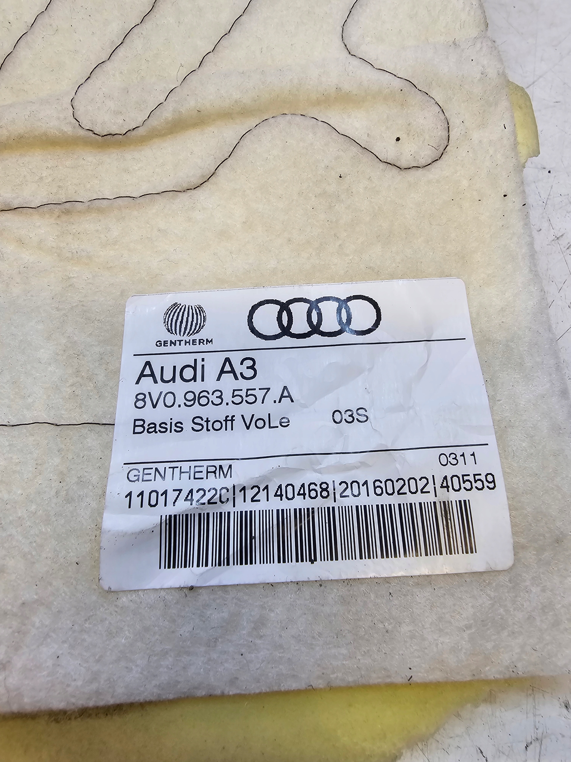 MATA GRZEWCZA SITZ GORA AUDI A3 8V 8V0963557A