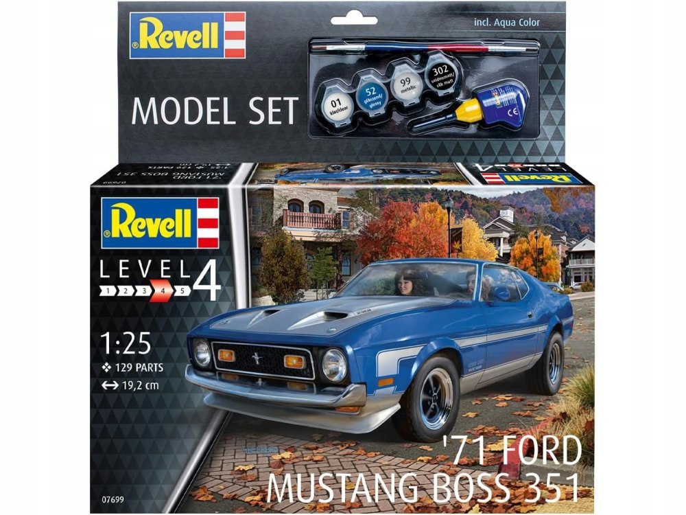 1/25 Slepovací auto Ford Mustang Boss 351 barvy Revell 67699