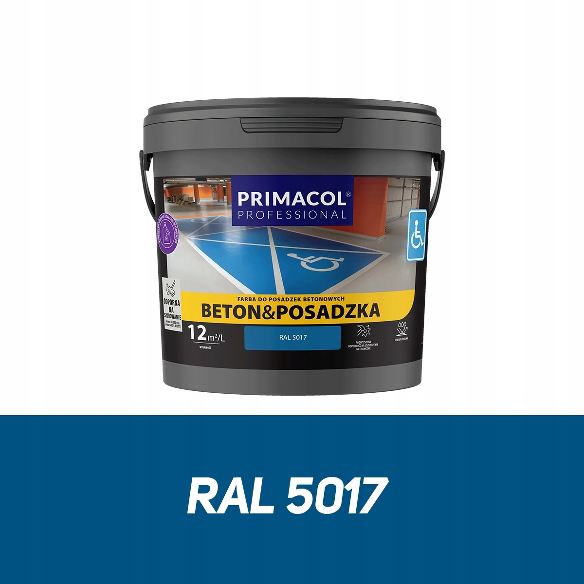 Primacol Farba Betónová Podlaha 4,5 L Modrá Komunikačná Ral 5017