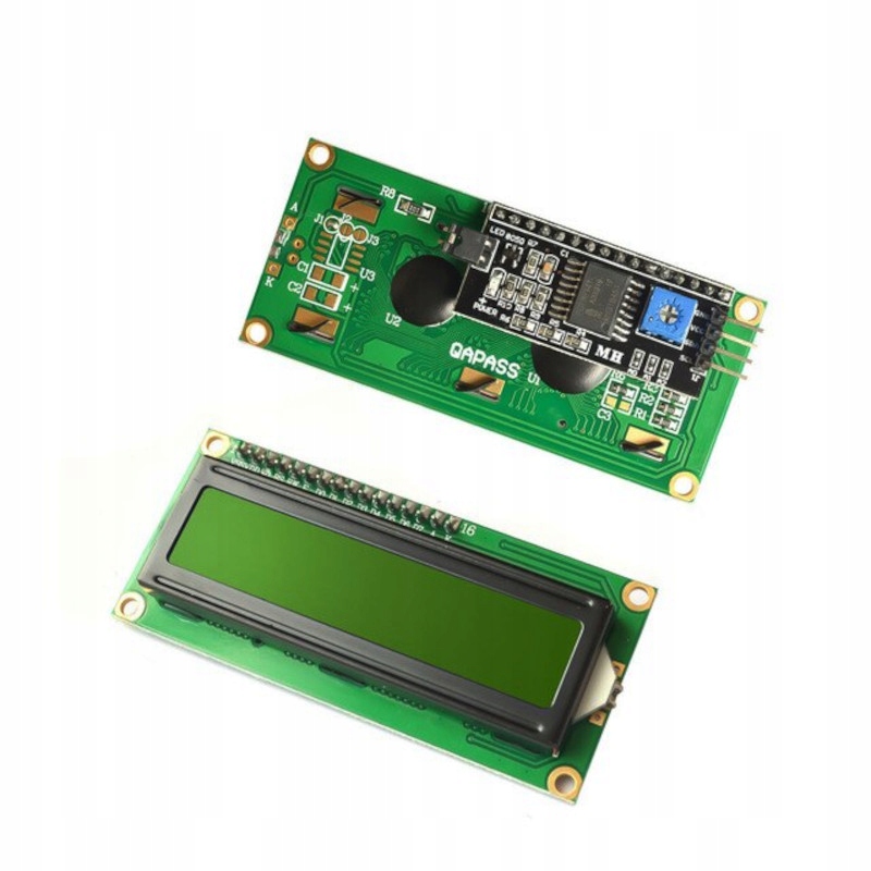 Wyświetlacz LCD 1602 2x16 i2c Zielony