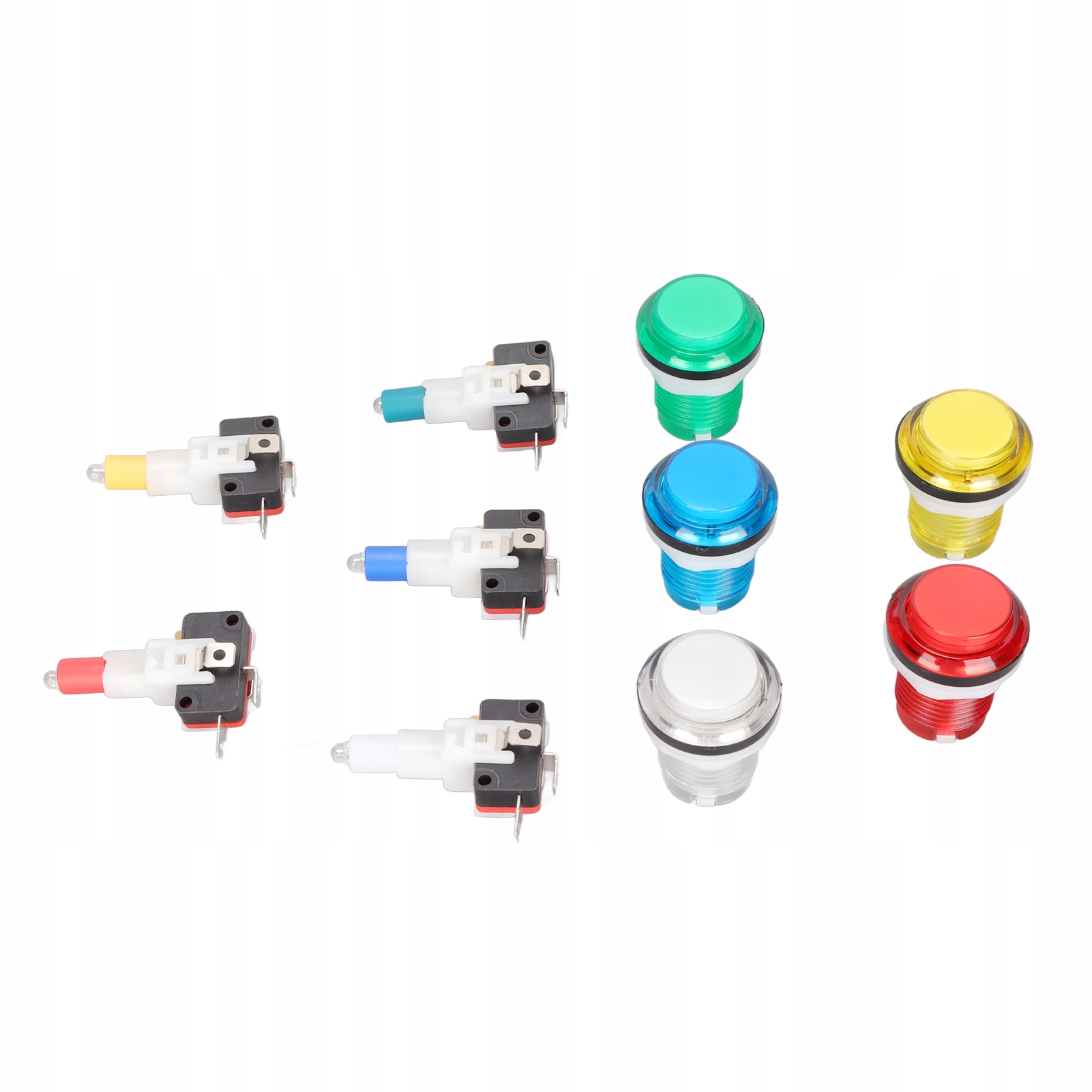 32mm przycisk gry zręcznościowej 5 kolorów LED Light Self Reset DIY 3F