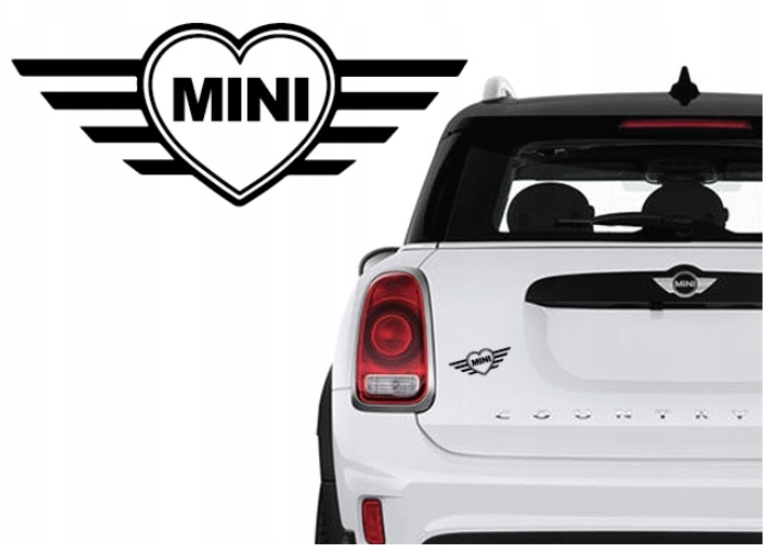 

Naklejka na samochód i love mini cooper kocham