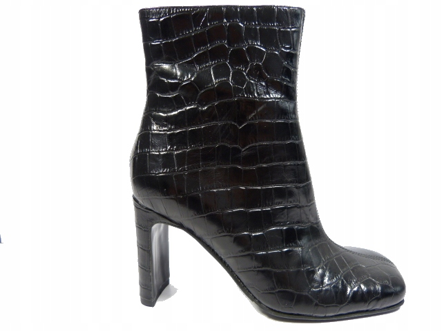 kotníkové boty na podpatku kožené Carinii 37