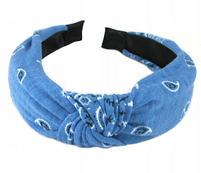 

Opaska Do Włosów Węzeł Supeł Bandana Niebieska