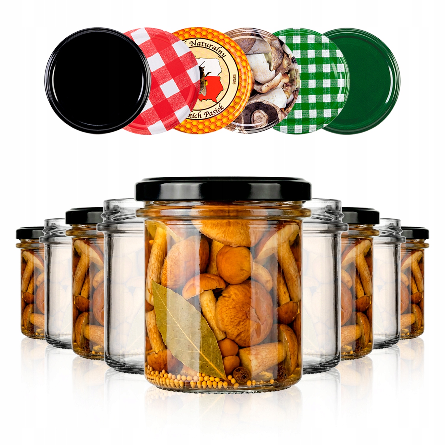 50x Proste Słoiki na Przetwory Mięso Pasztet Mięsiwo 350ml Zakrętki