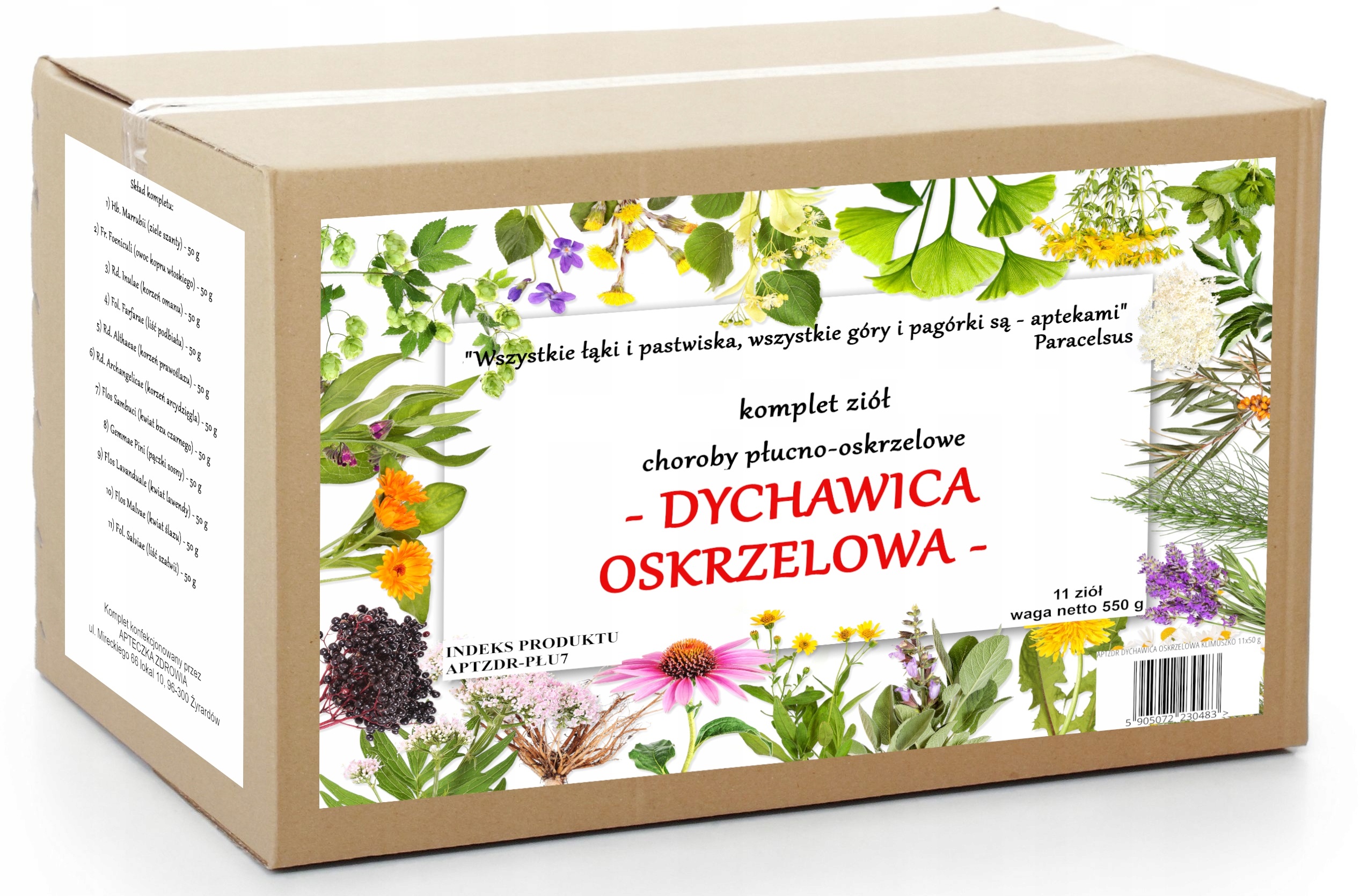 Astma Oskrzelowa komplet ziół na Dychawica 550 g tradycyjna receptura