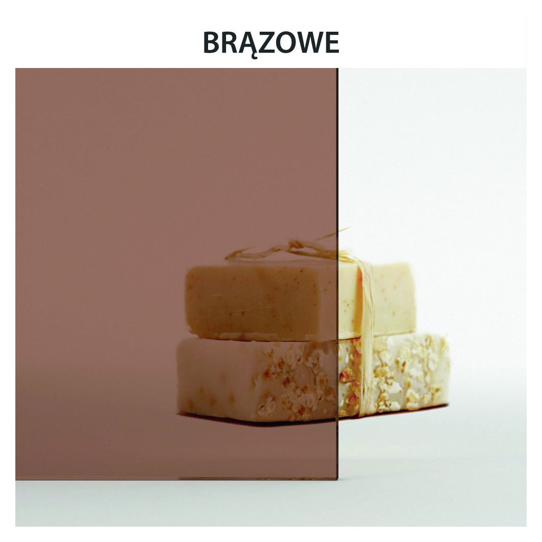 Drzwi prysznicowe szklane prysznic 90 P brązowe Wykończenie szkła inne