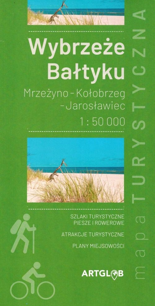 WYBRZEŻE BAŁTYKU II MRZEŻYNO KOŁOBRZEG JAROSŁAWIEC MAPA TURYSTYCZNA AG