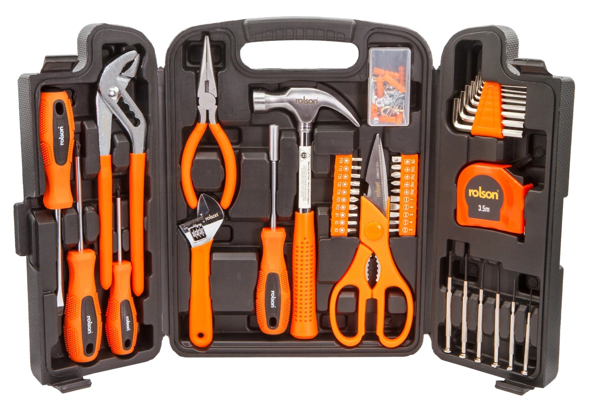 Zestaw narzędzi Diy składający się z 124 elementów w walizce Rolson