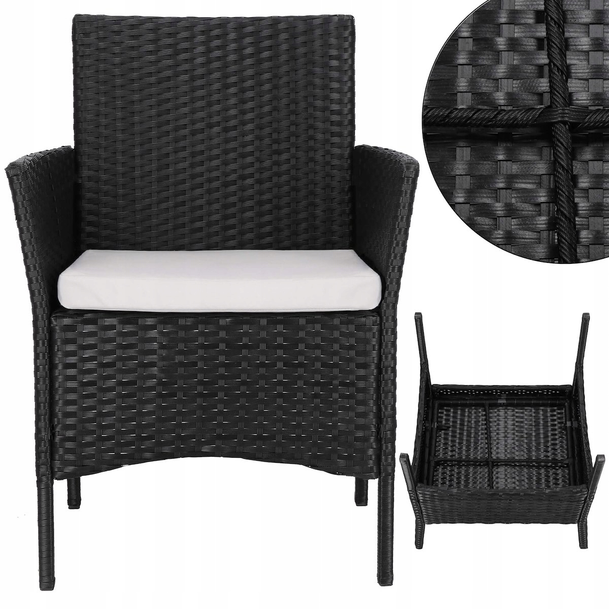 MEBLE OGRODOWE ZESTAW SOFA STOLIK FOTELE RATTANOWE KOMPLET MEBLI NA 5 OSÓB Producent Springos