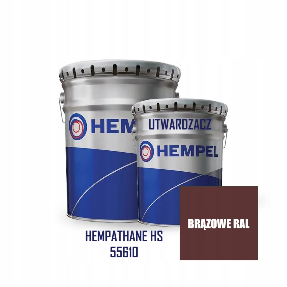 Farba Poliuretanowa Do Metalu Połysk Hempel Hempathane Hs 55610 5L Brązowa