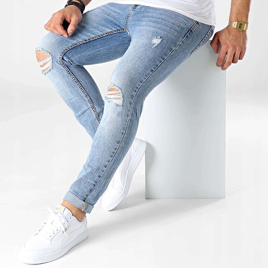 Joggery Džíny Džínové kalhoty Slim Fit Pružné kalhoty