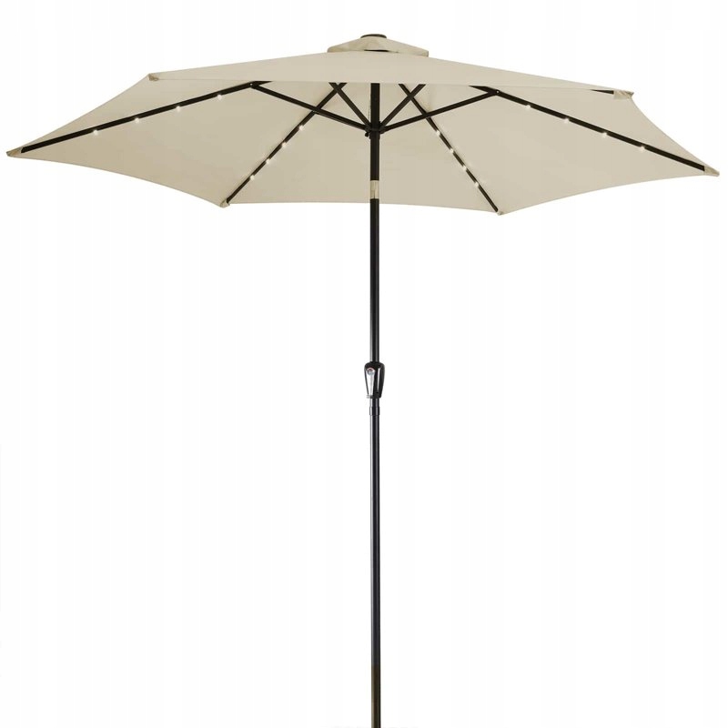 

Duży Parasol Ogrodowy O Średnicy 270CM Z Korbą Led