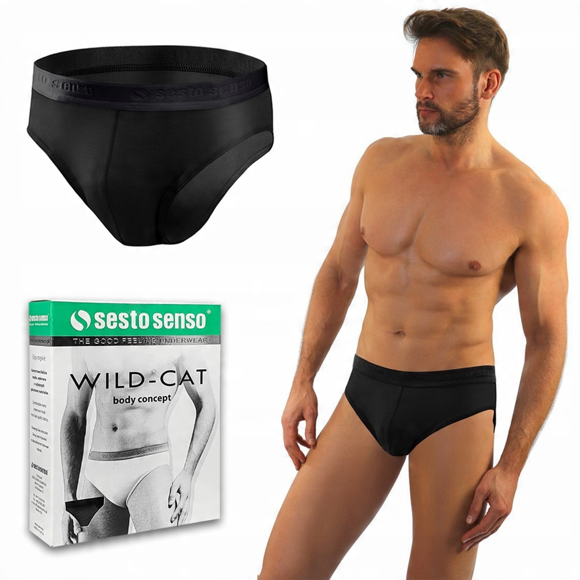 

Sesto Senso Wild Cat przewiewne slipy męskie XL