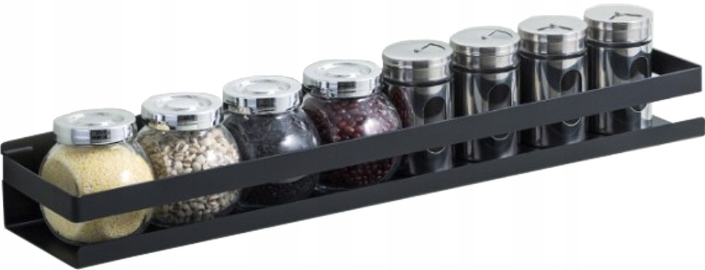 

Półka Kuchenna Na Przyprawy Wisząca Loft Czarna