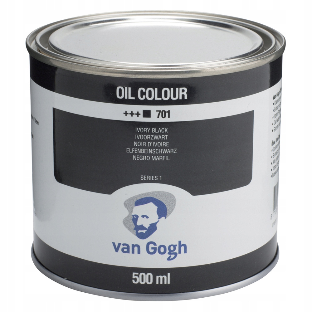 Barva olejová Talens Van Gogh 500 ml 701 Ivory Black