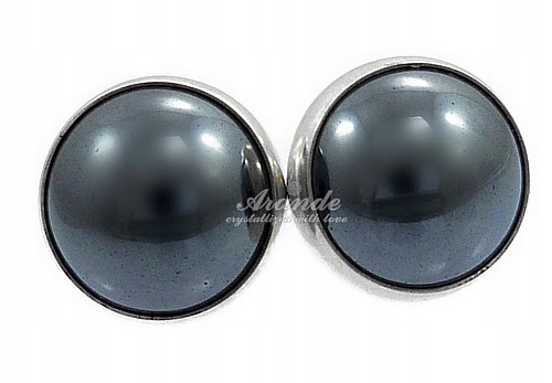 Hematit Krásné Náušnice Vazba Tyčinka Stříbro