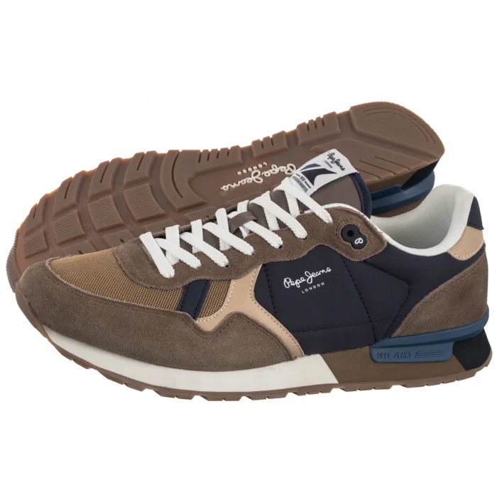 Pánské sportovní boty Pepe Jeans Brit Colors Beige PMS400004 Béžová