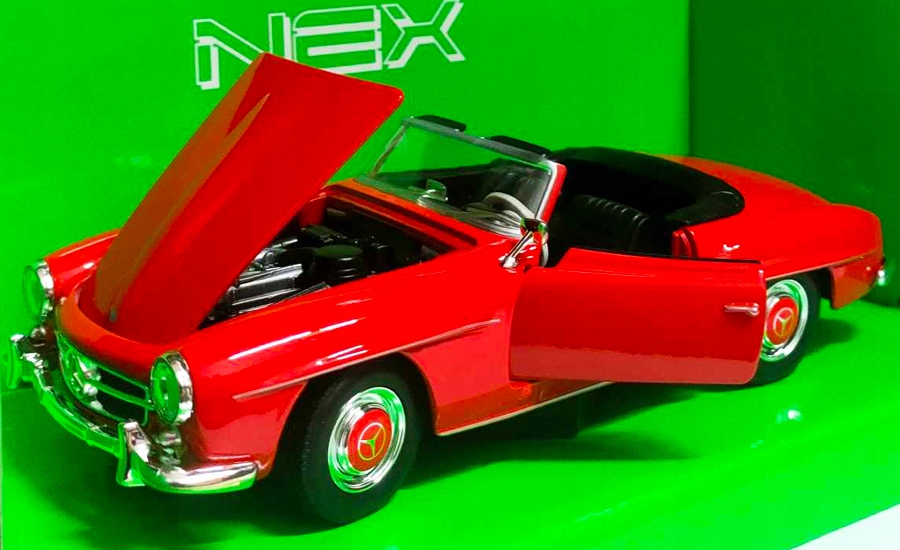 Welly Kovové Auto 1955 Mercedes Benz 190 Sl Kabriolet Kabrio