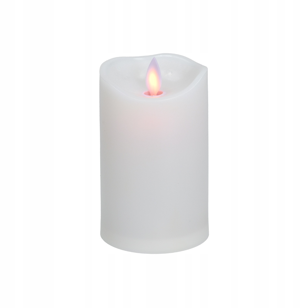 

Świeca Led Ruchomy płomień biała 12.5 cm śr. 75mm