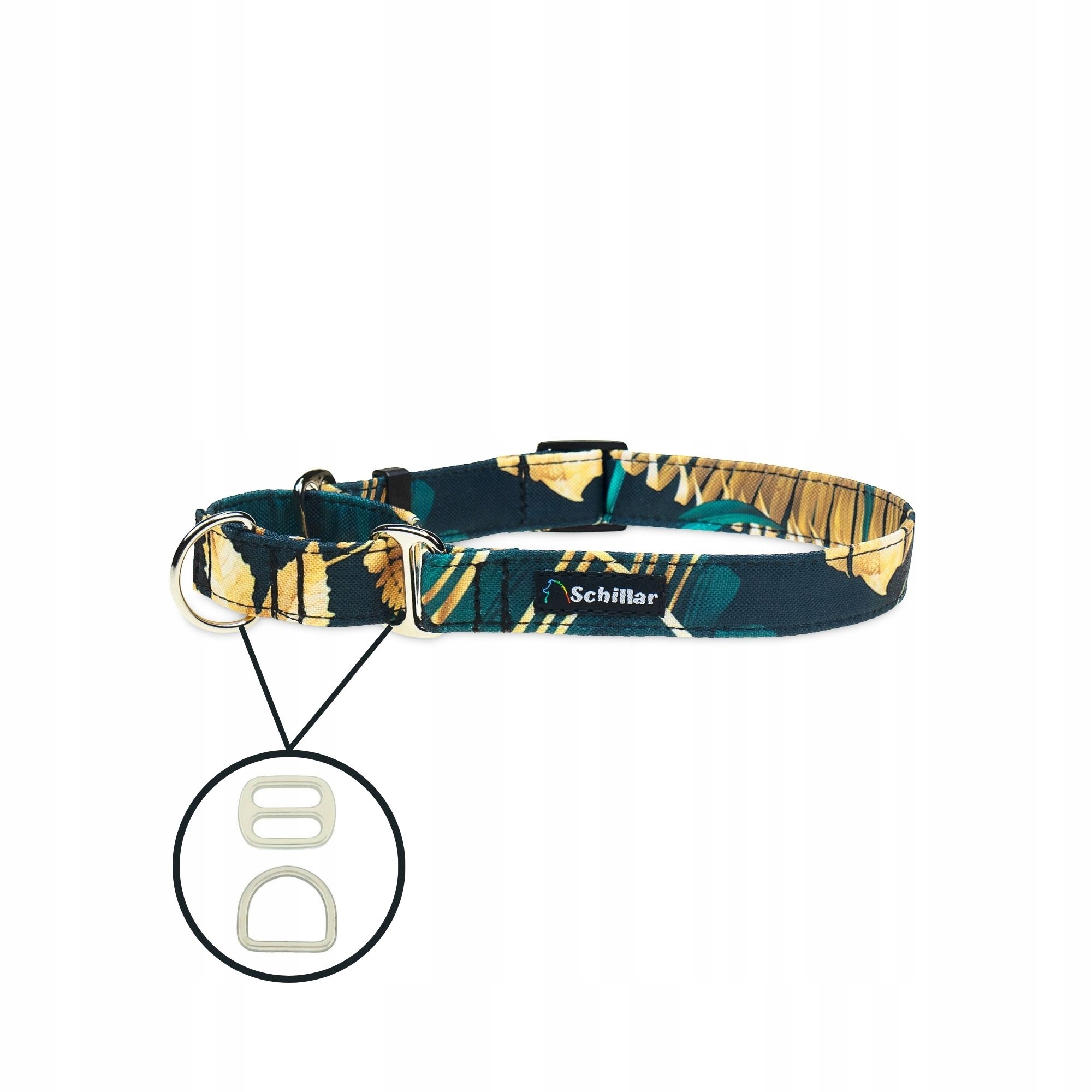 Levně Obojek martingale pro velkého psa emerald & golden leaves L XL 40-60cm