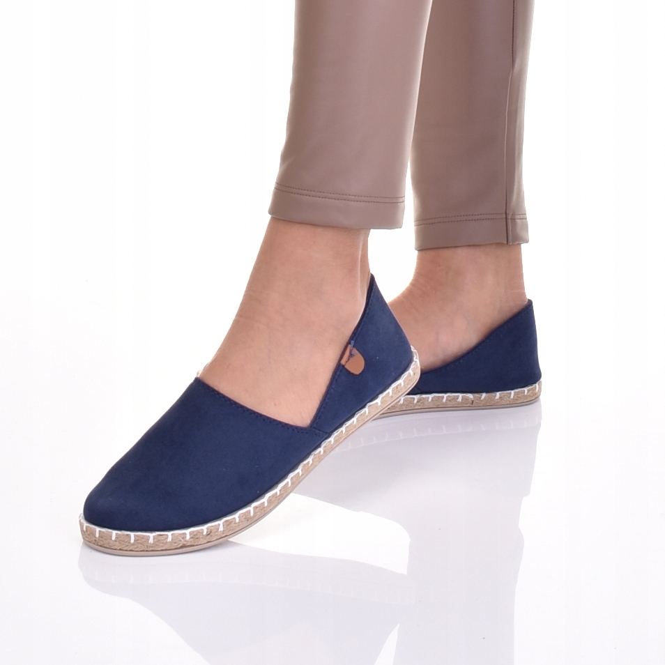 KLASYCZNE BUTY LETNIE ESPADRYLE DAMSKIE ZAMSZOWE WSUWANE NA SŁOMCE Rozmiar 39