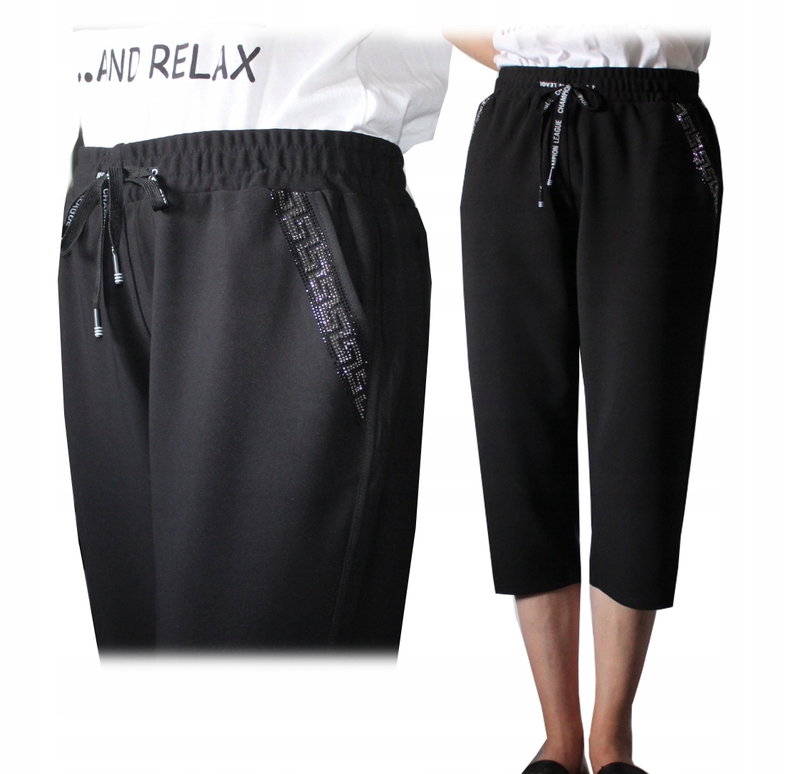 

Spodnie Rybaczki Czarne 4XL