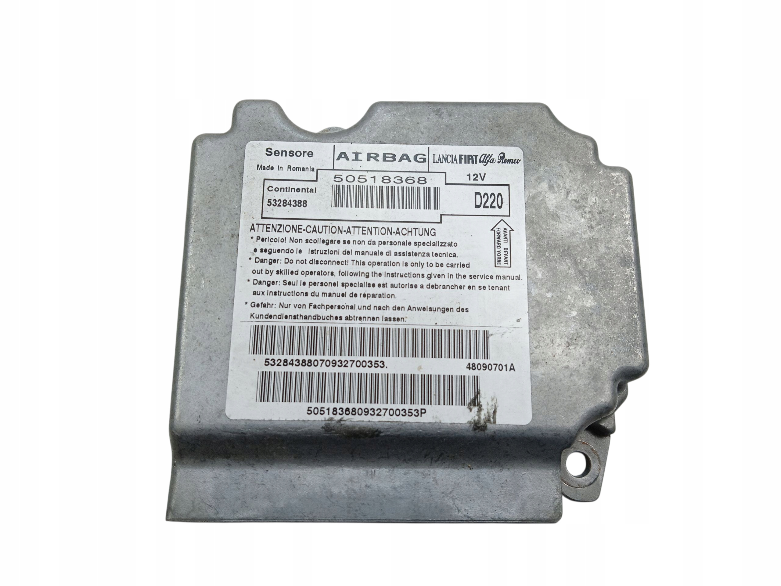 control unit SENSOR module airbag ALFA ROMEO MITO 53284388