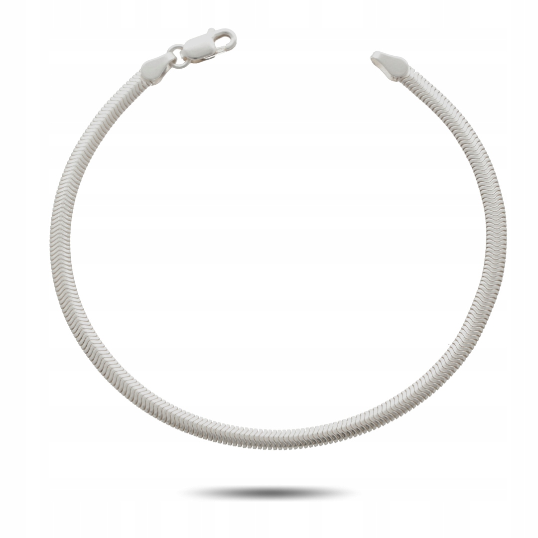 Stříbrný náramek s vazbou Zmijka 18 cm pr.925