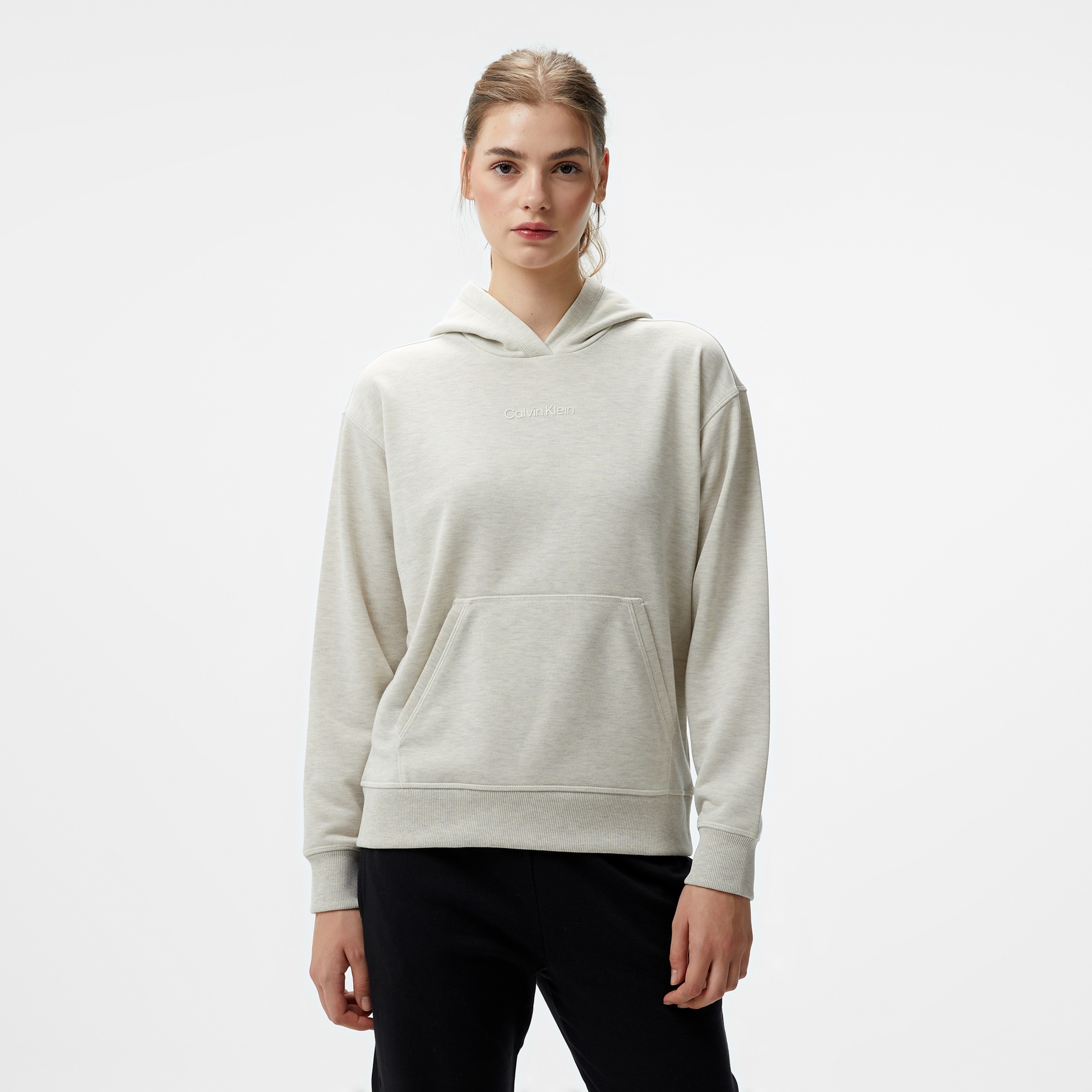 Calvin Klein Mikina S Klokaní Částí A Výšivkou Šedá S Kapucí S X_a