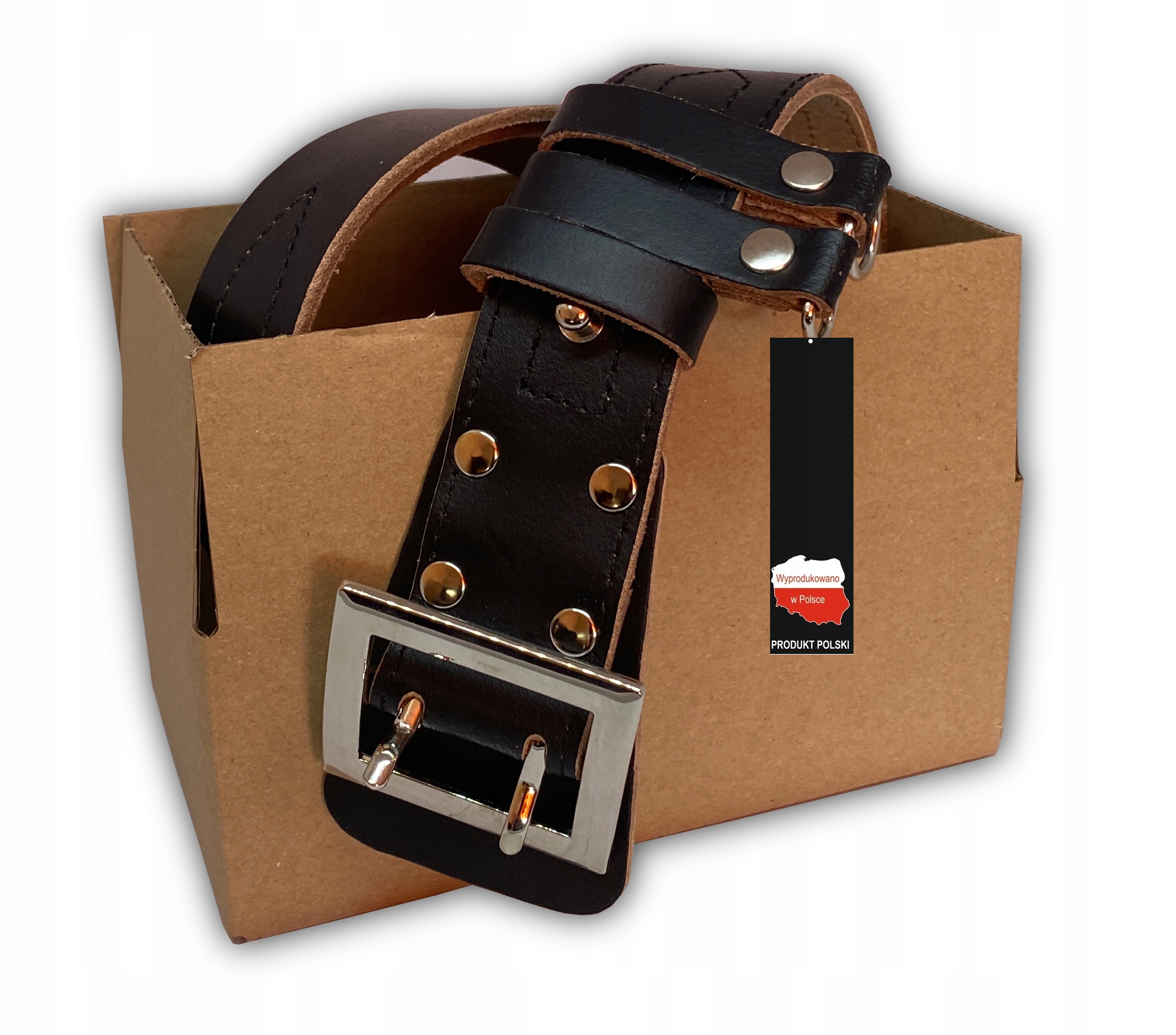 Pas Wojskowy Oficerski Pasek Skórzany POLSKI 2 Marka inna