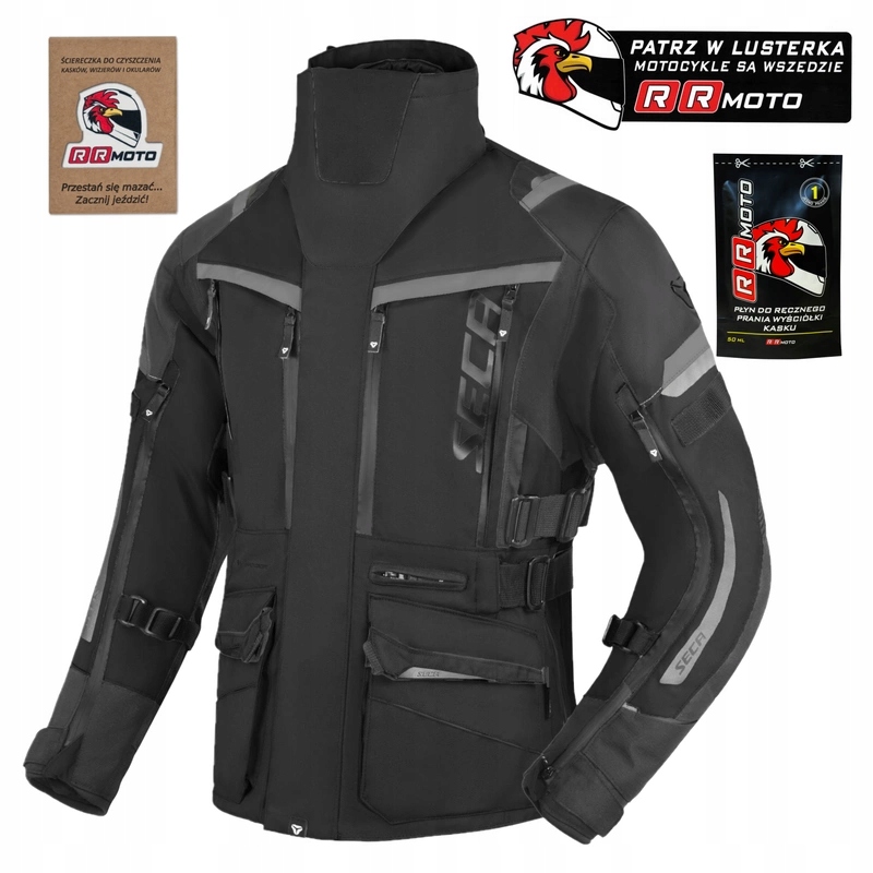 Textilná motocyklová bunda Seca Arrakis III Black čierna Darčeky