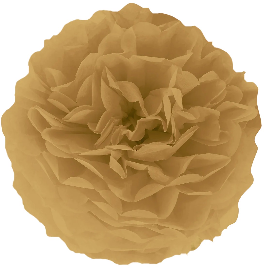 Kula Brązowy Dekoracyjny Pompon Bibułowy 15cm, Dekoracja, Urodziny