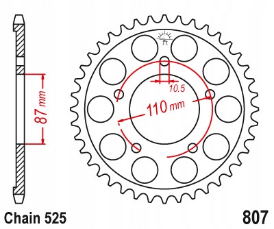 Ozubení zadní zadní velké Suzuki Gsf 650 Bandit 45 zubů