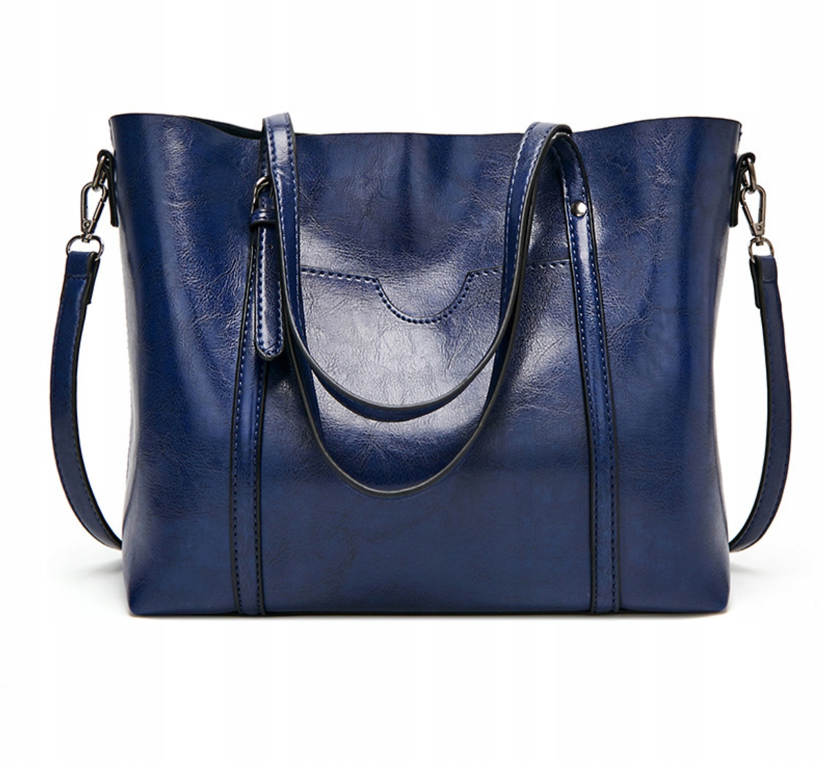 POJEMNA SKÓRZANA TORBA DAMSKA MIEJSKA TOREBKA Materiał dominujący skóra ekologiczna