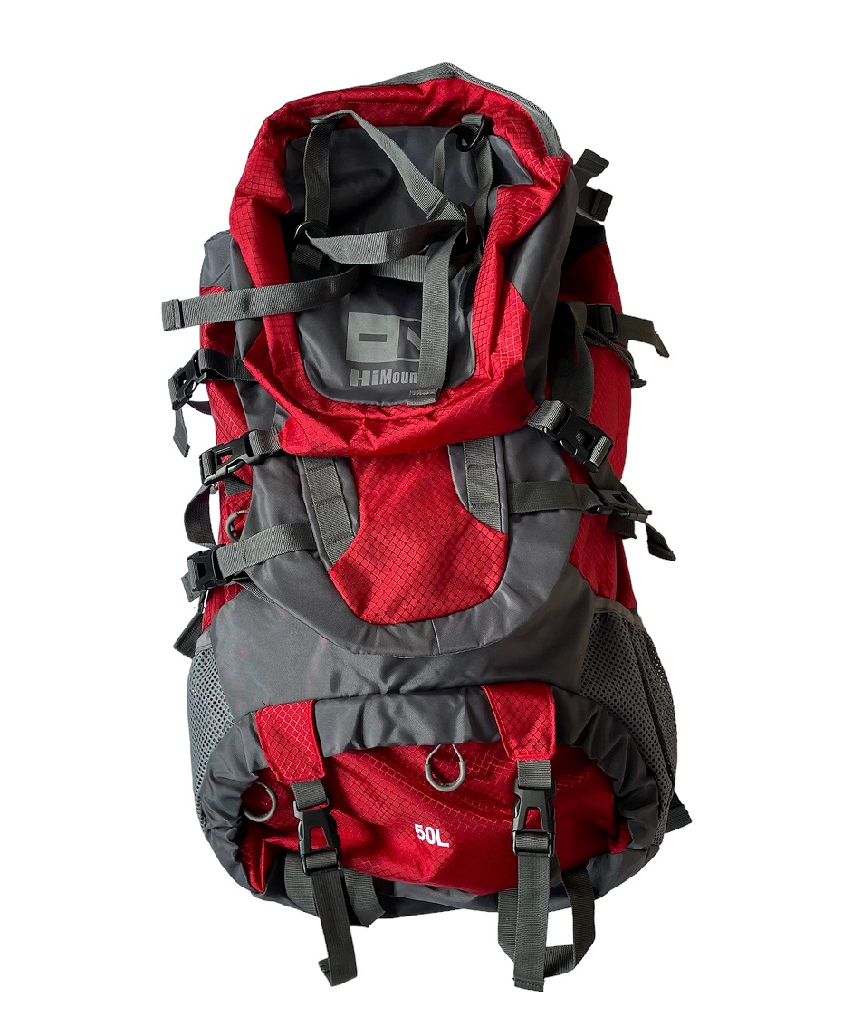 Plecak trekkingowy turystyczny HiMountain Hiker 41-60 l czerwony