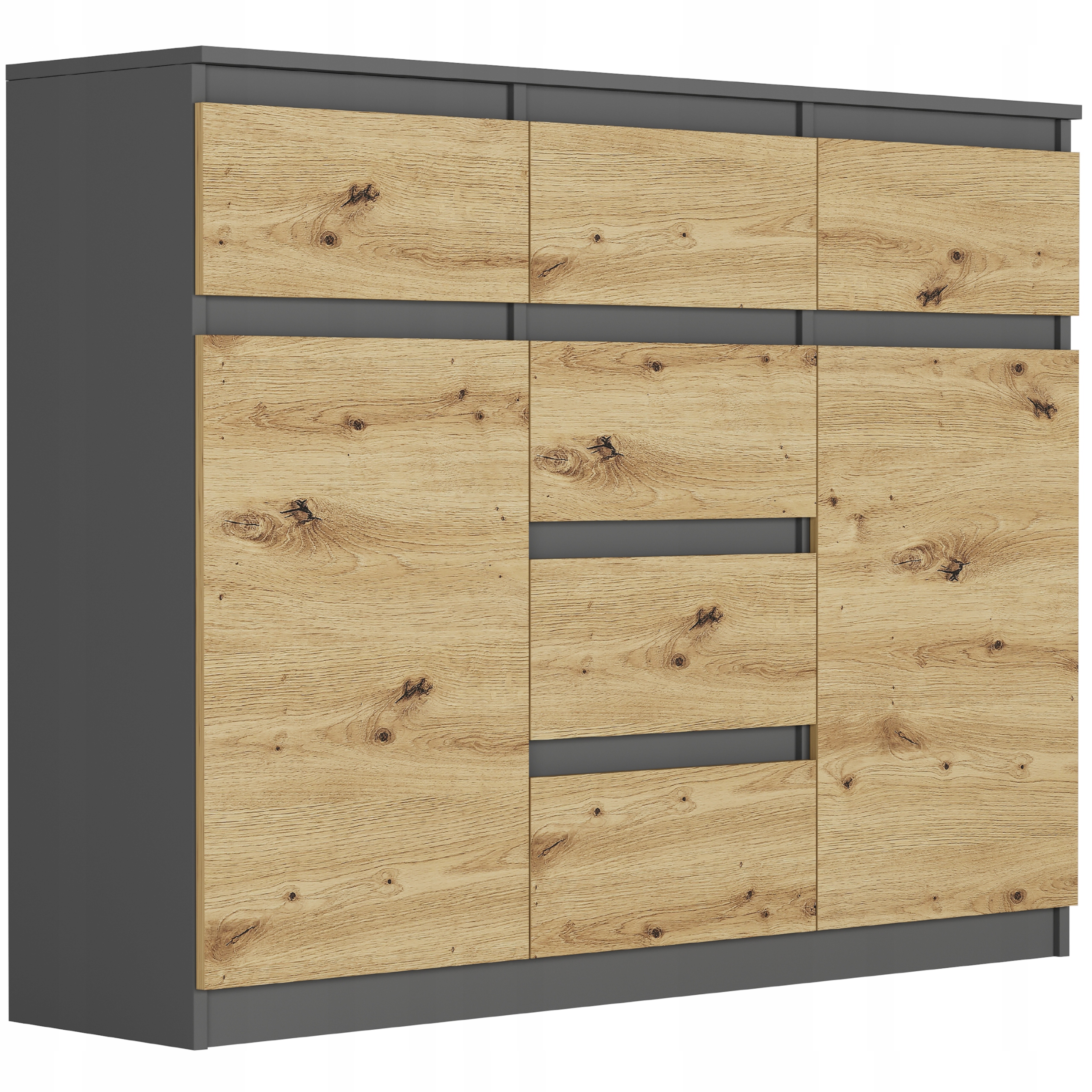 КОМОД 98СМ ШКАФ 6 ЯЩИКОВ АНТРАЦИТ МИКС ARTISAN S62D