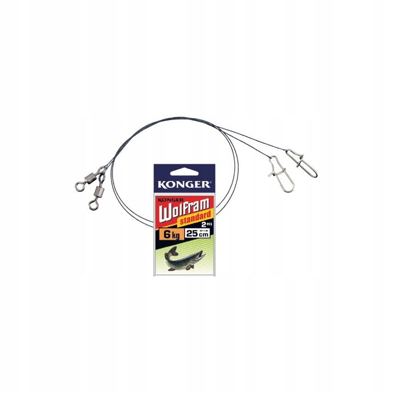 Konger Przypon Wolframowy Std 6kg/25cm (2szt.)